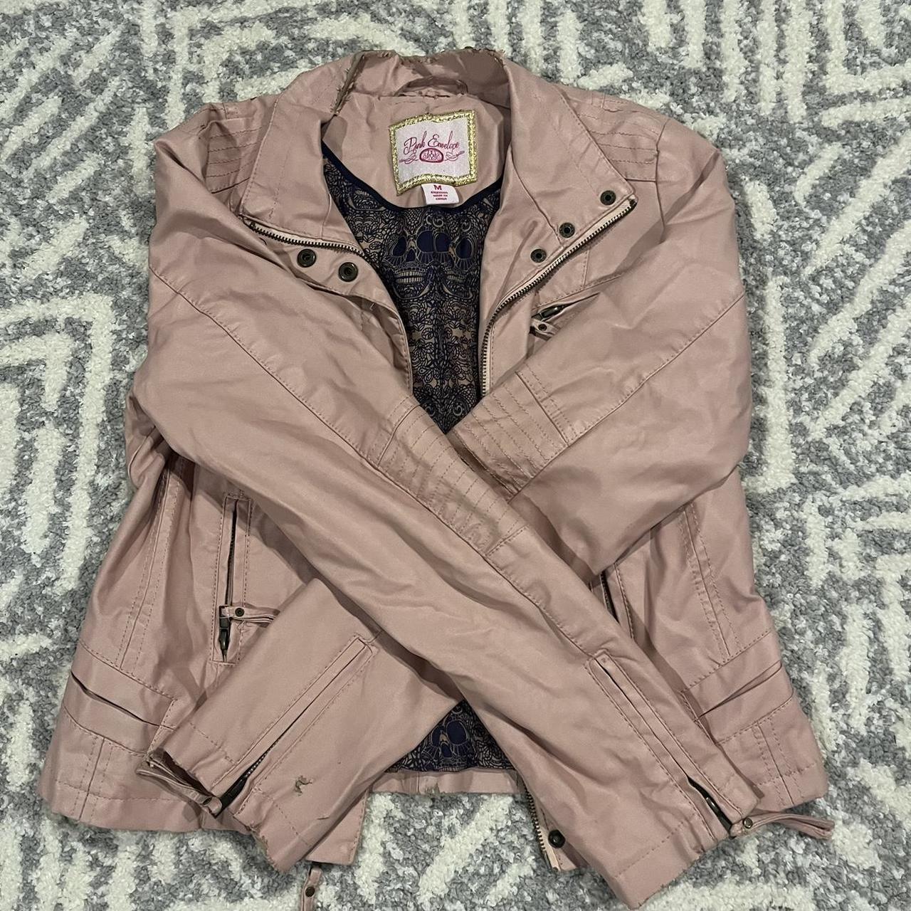 Pink envelope leather jacket hotsell