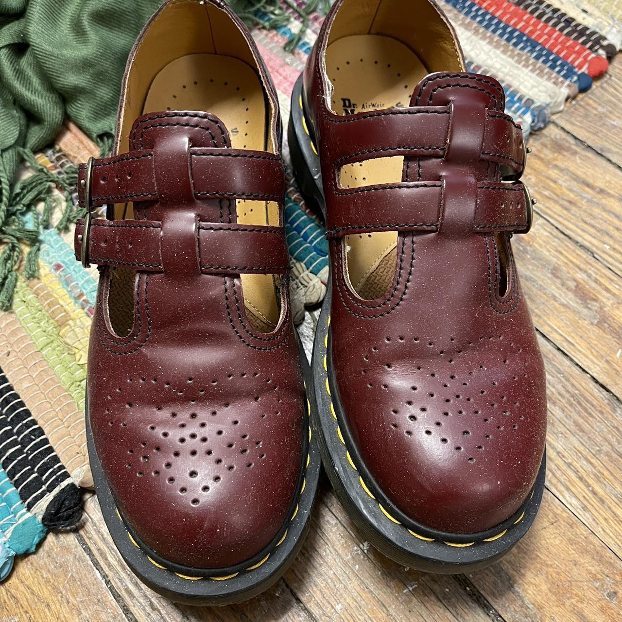 Dr. Martens Women's Burgundy Footwear | Depop