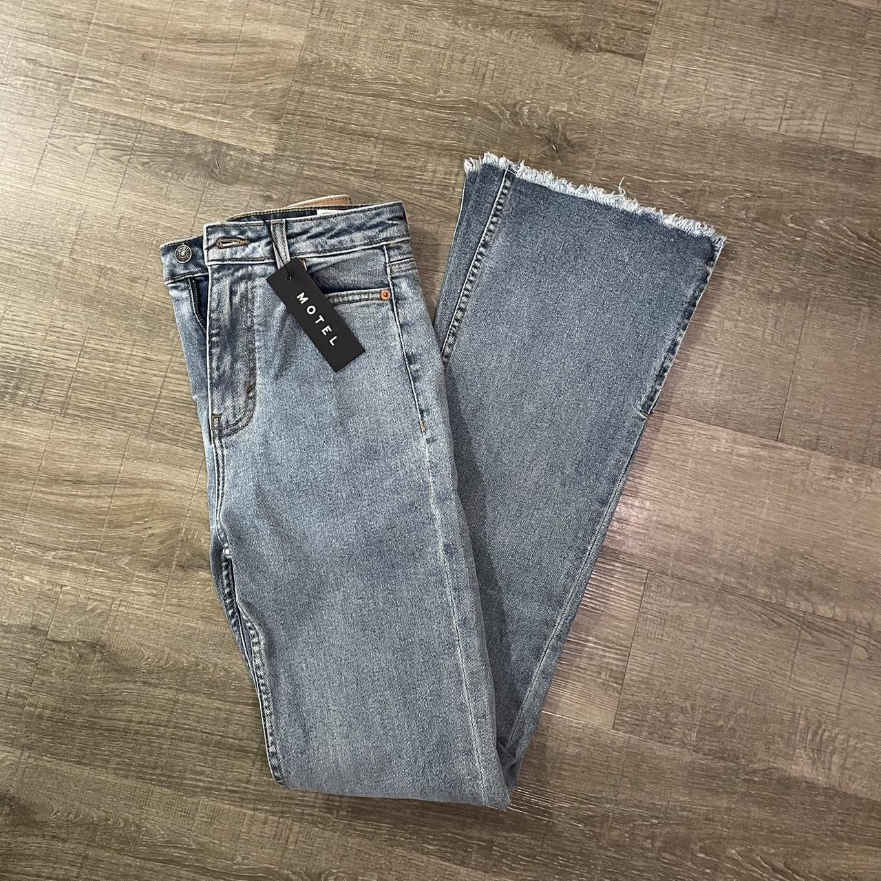 Motel Women's Blue Jeans Depop