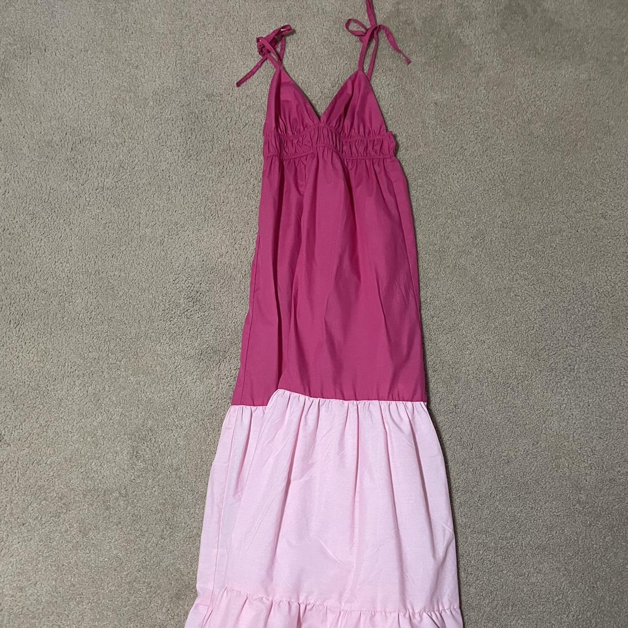 Bloomingdale's Women's Pink Dress | Depop