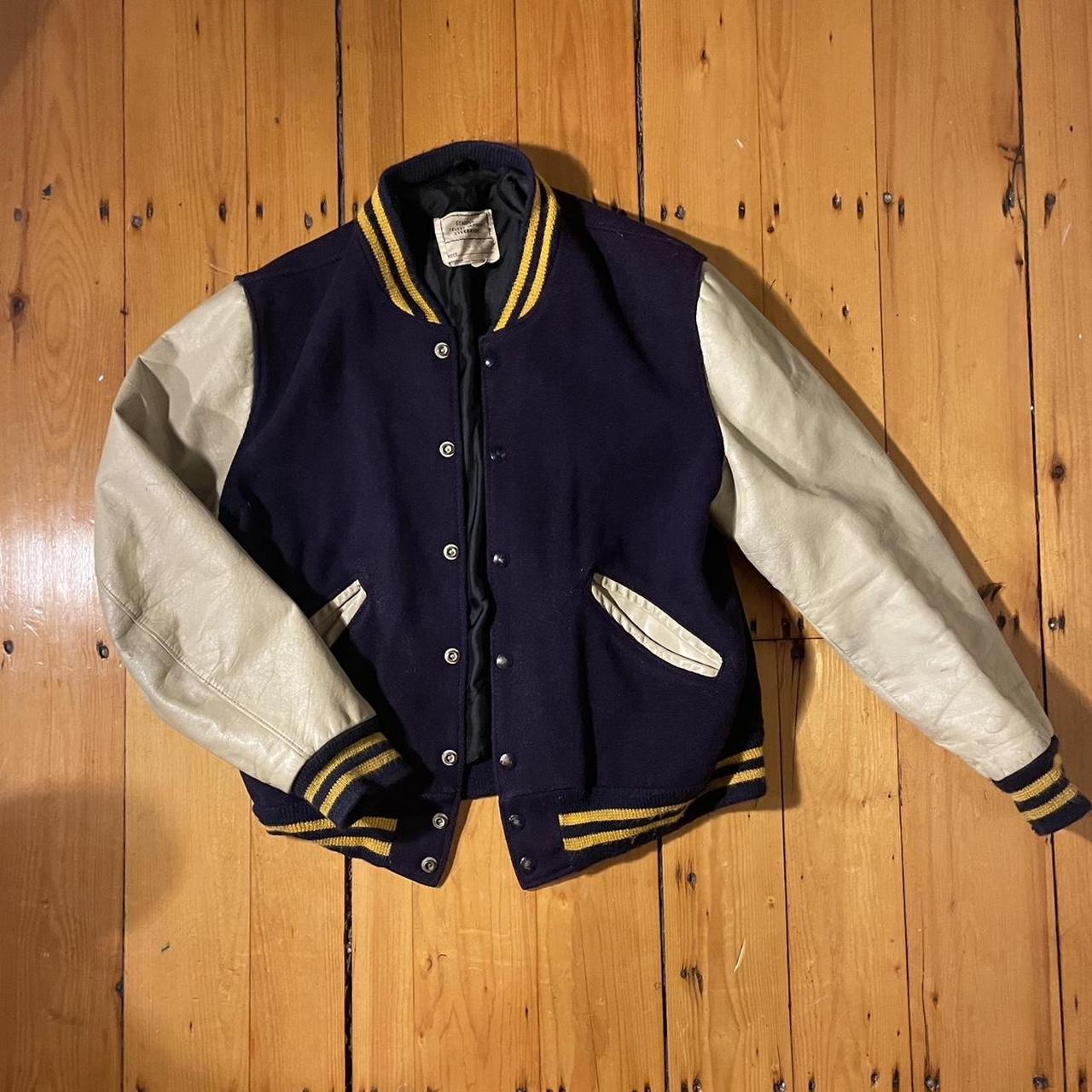 Royal blue and gold varsity cheap jacket