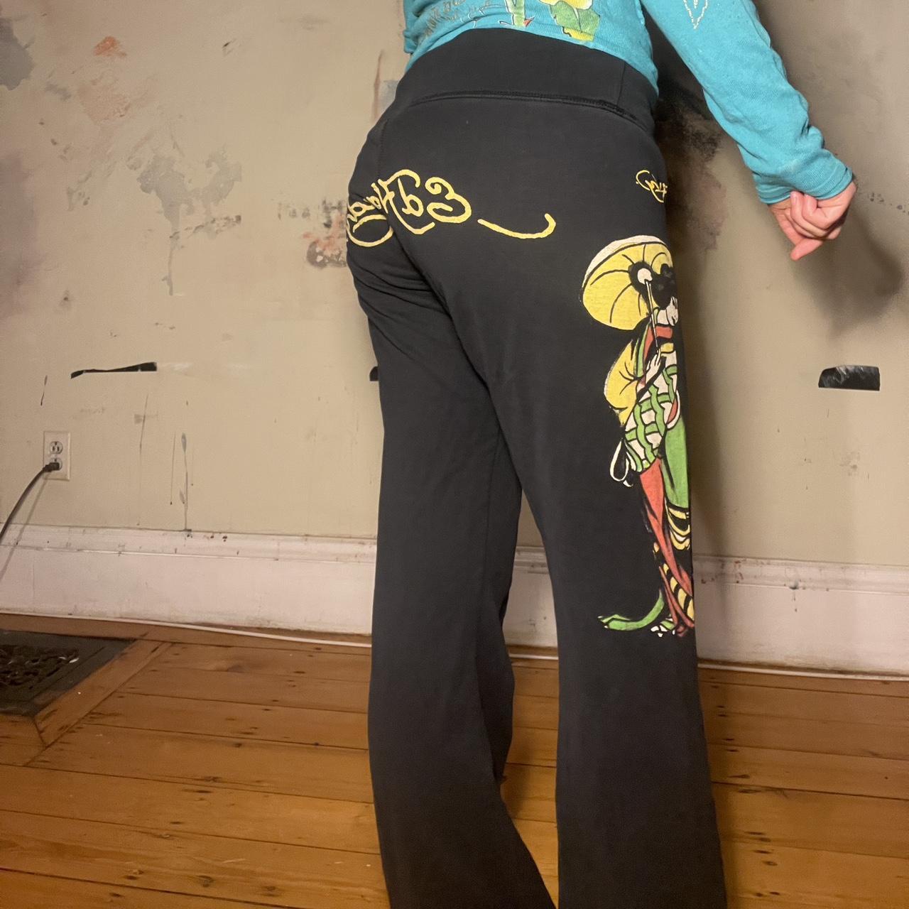 Ed Hardy vintage geisha sweatpants I m a size 4 Depop