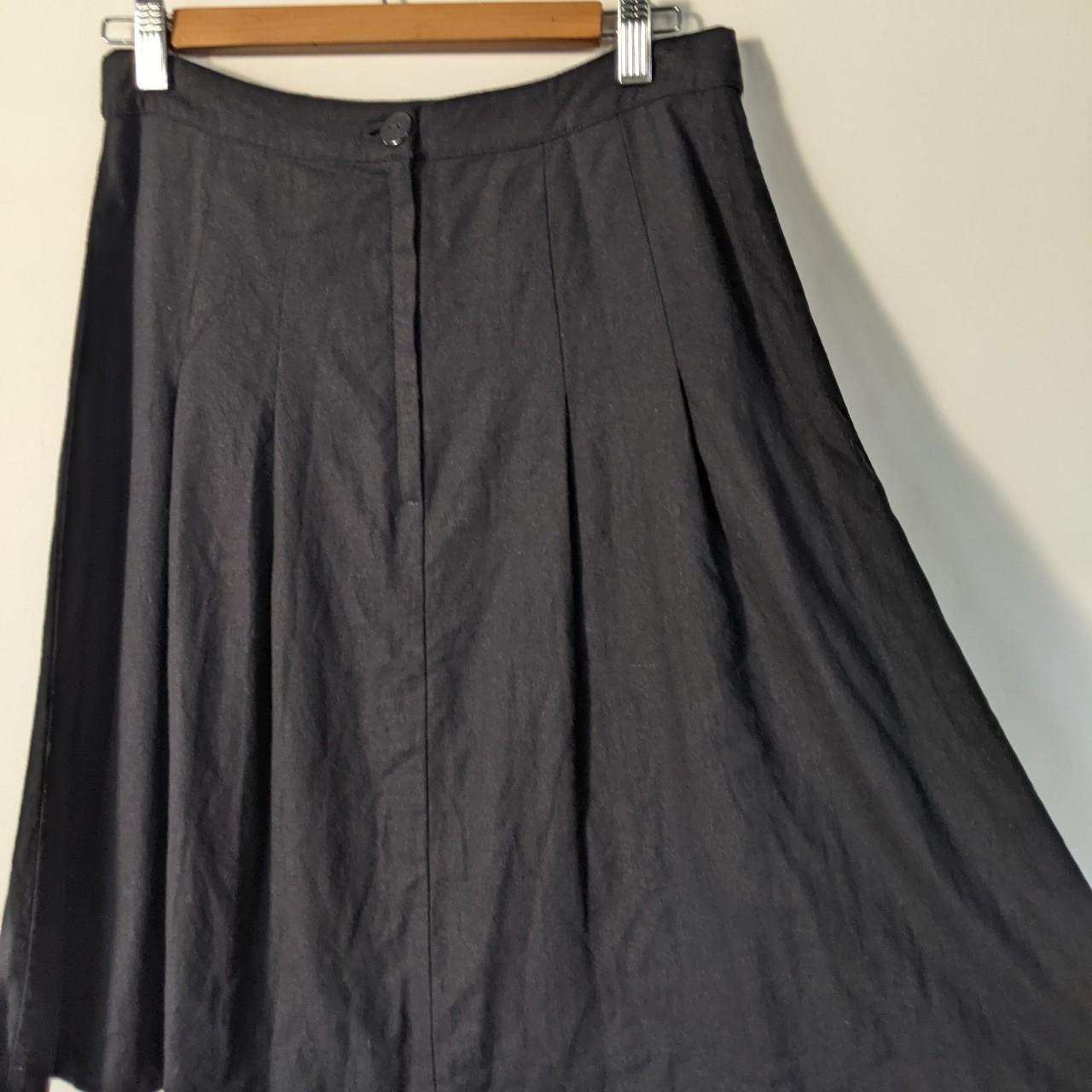 Princess highway linen style midi pleated skirt size... - Depop