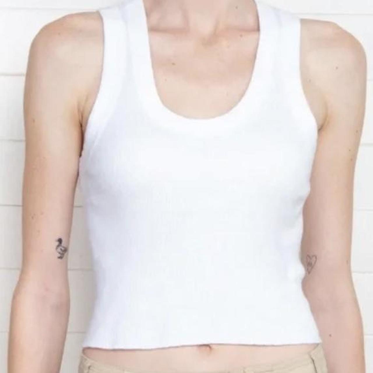 brandy melville white tank top Depop