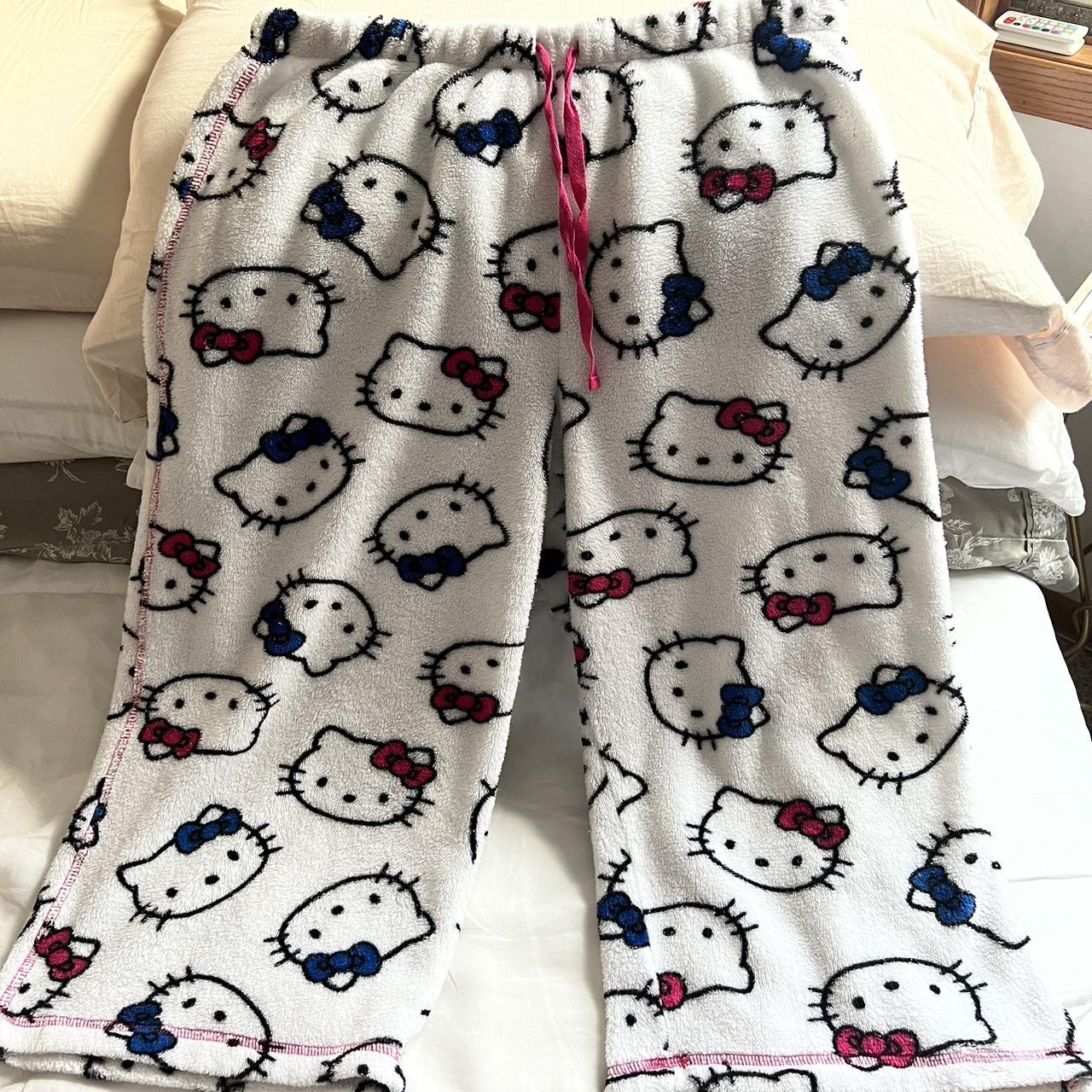 Sanrio Women's White and Pink Joggers-tracksuits | Depop