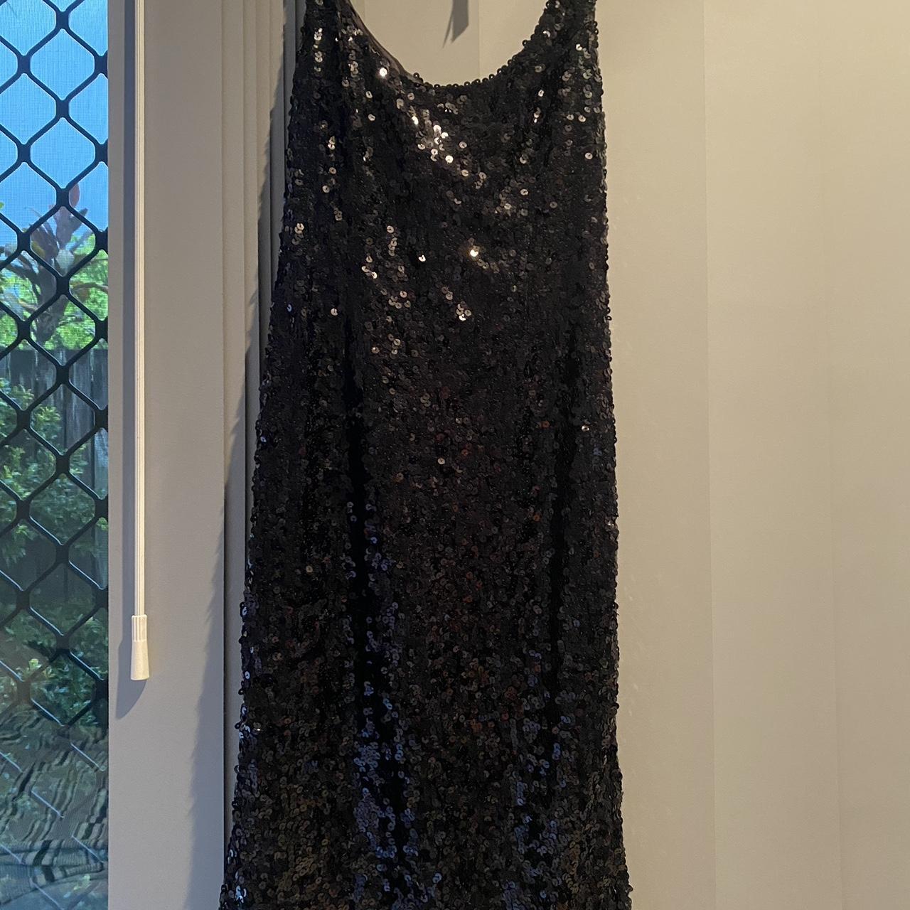 Alex Perry Black Sequin Dress Size 12 Excellent. Depop