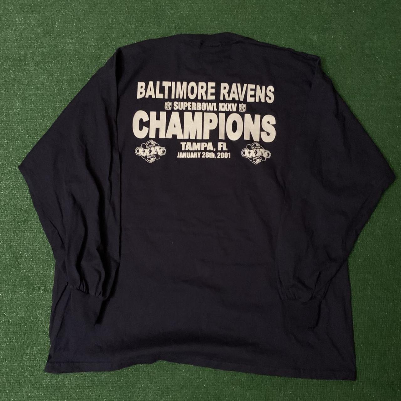 Vintage Baltimore Ravens Super Bowl Champions Shirt - Depop