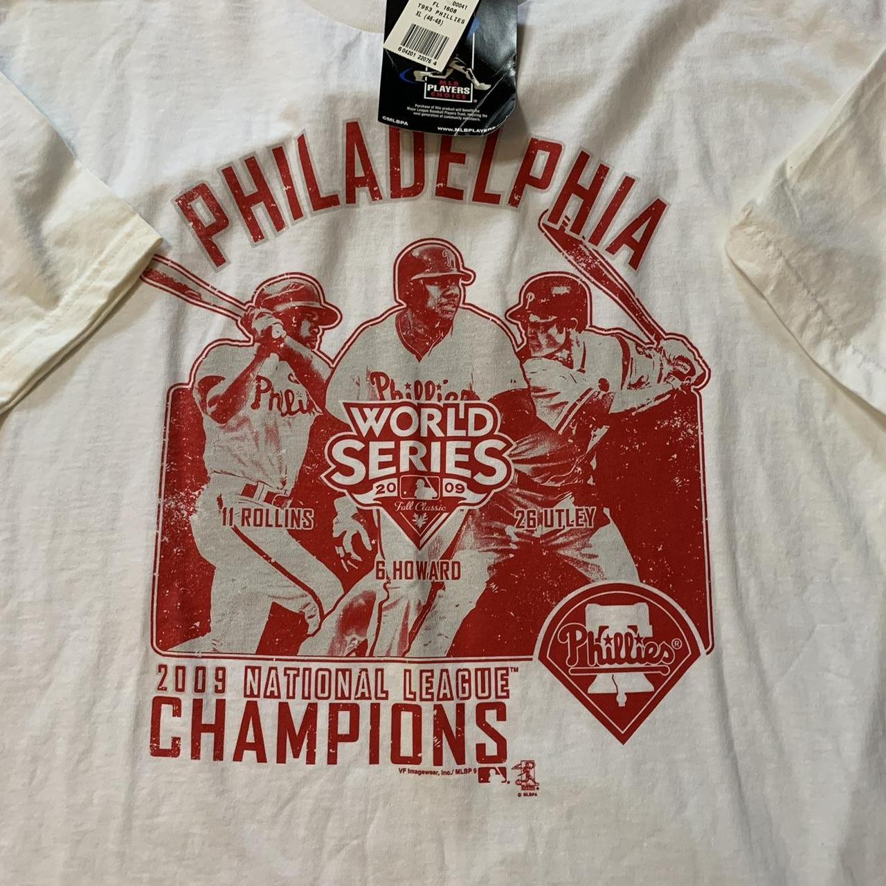 2008 PHILADELPHIA PHILLIES NATIONAL LEAGUE CHAMPIONS MAJESTIC TEE XL