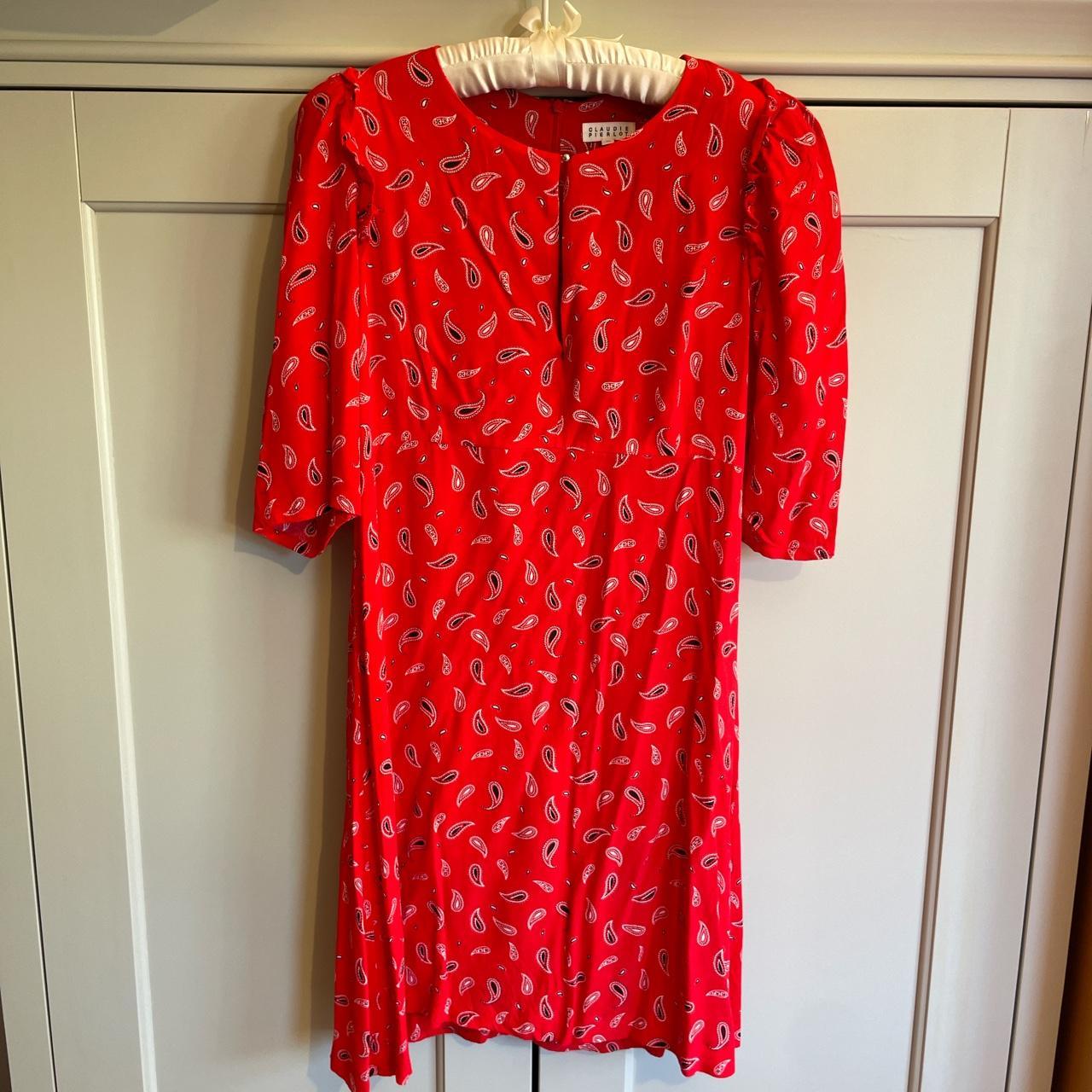 Claudie Pierlot Red Paisley Dress size 40 UK