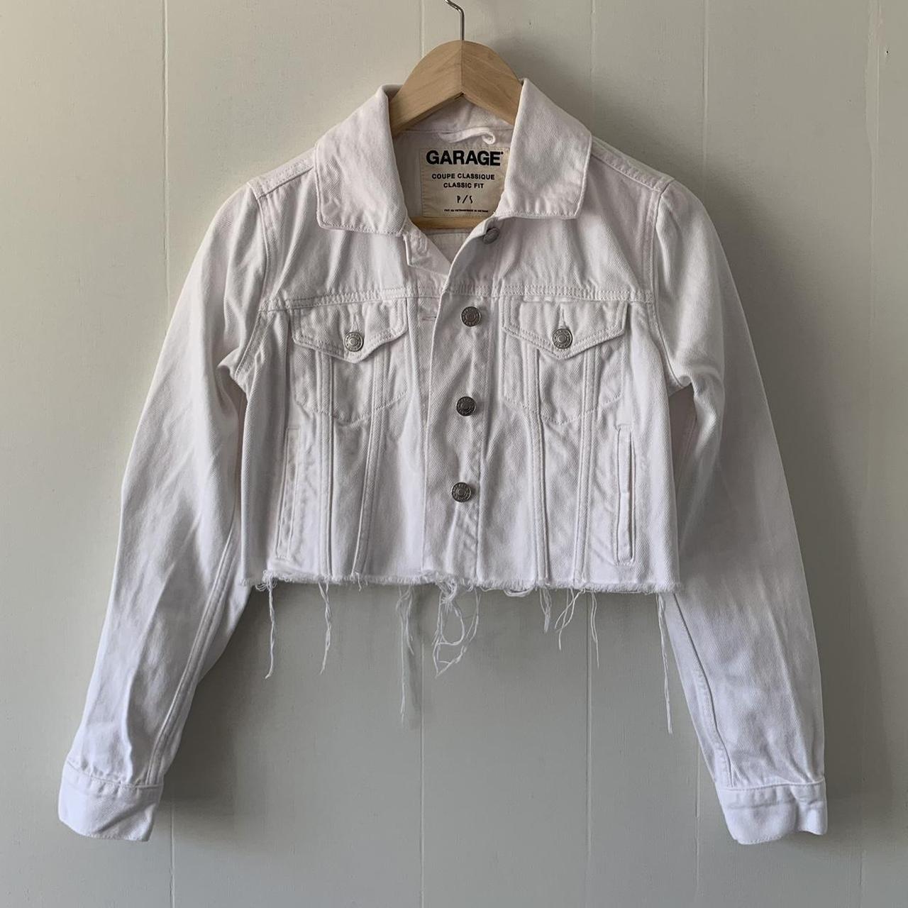 Garage Women's White and Silver Jacket | Depop