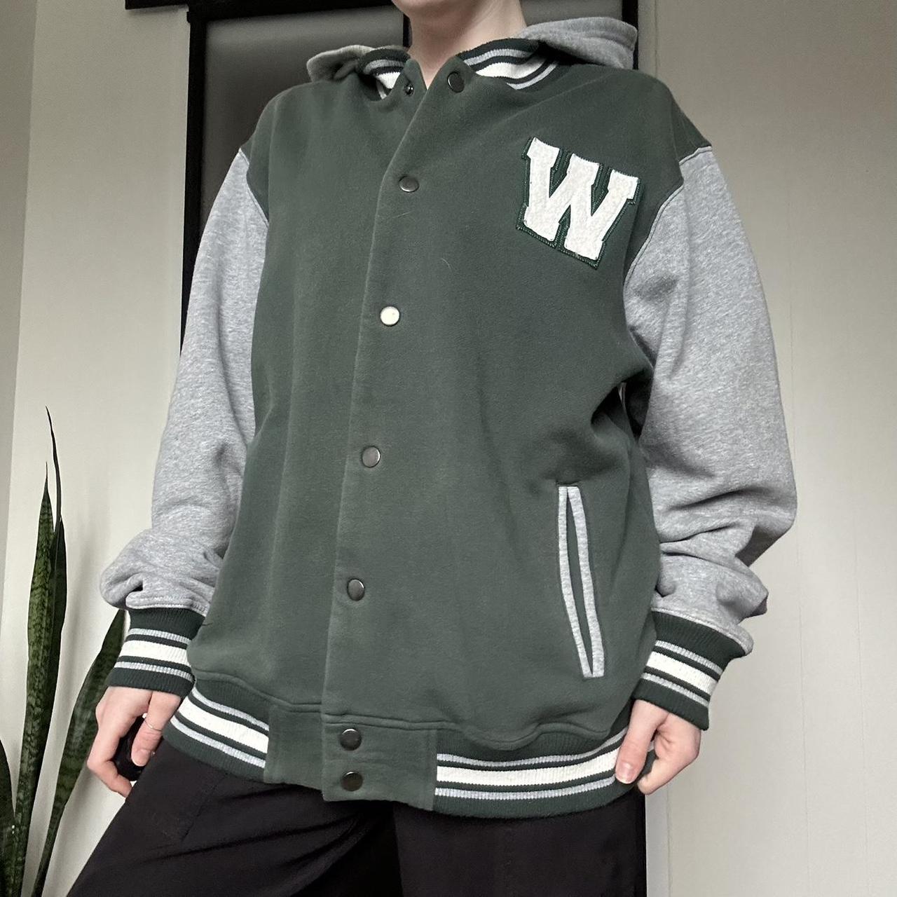 Women's Green and Grey Jacket (2)