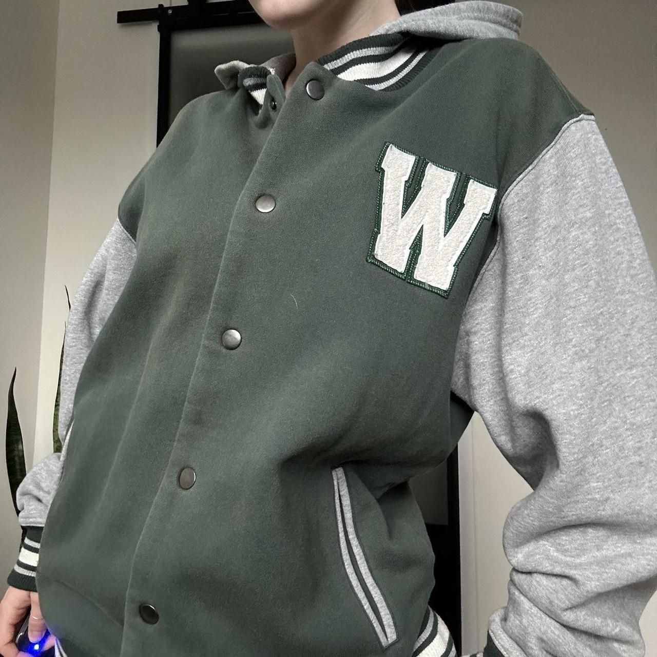 Women's Green and Grey Jacket (3)