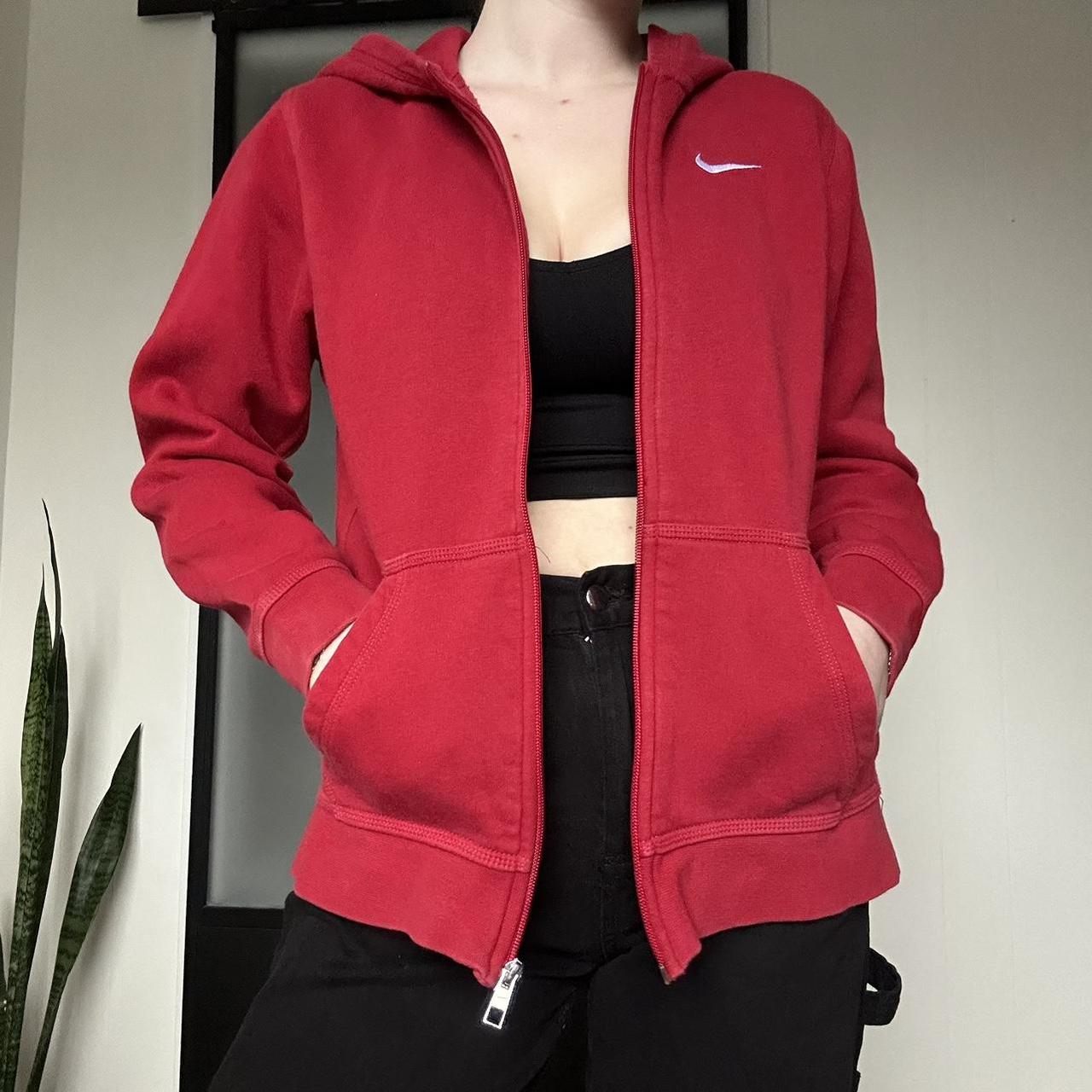 Nike Women's Red Hoodie | Depop
