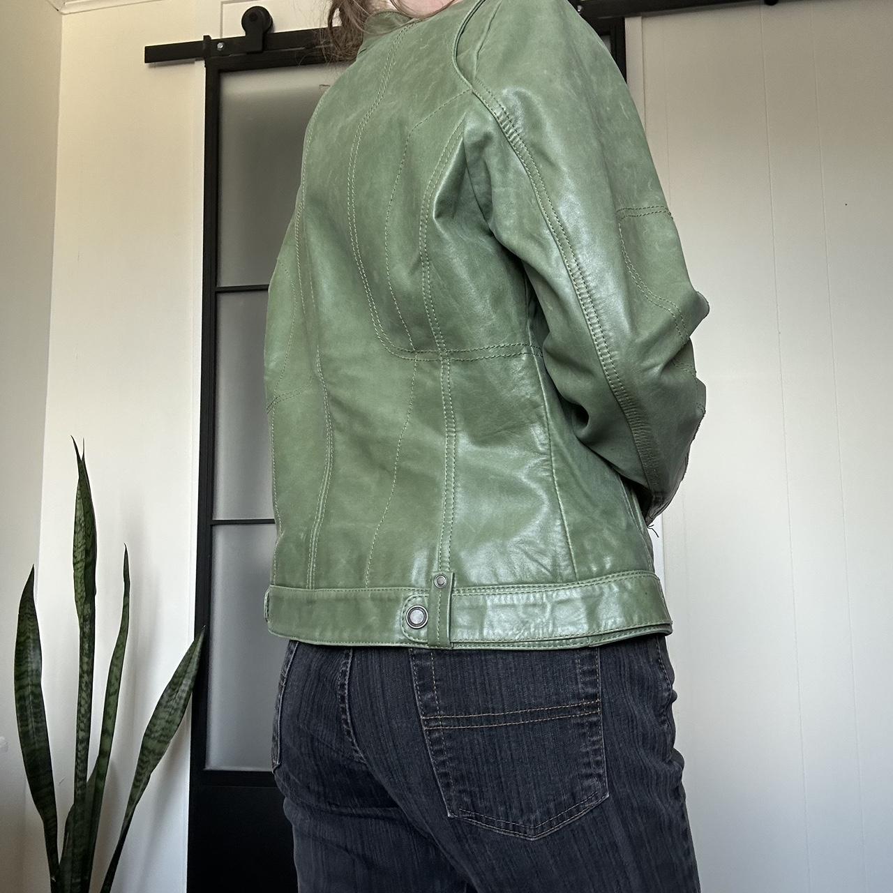 Women's Green and Silver Jacket | Depop