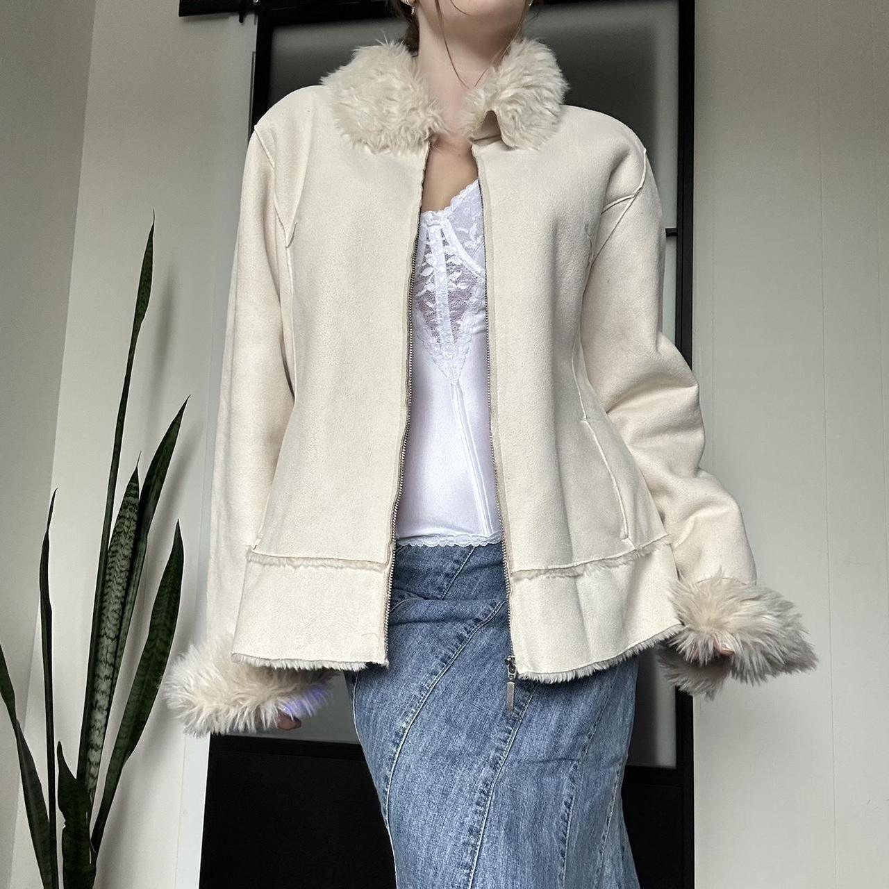 ️ Gorgeous Vintage 1990s Off-White Afghan Fur Suede... - Depop