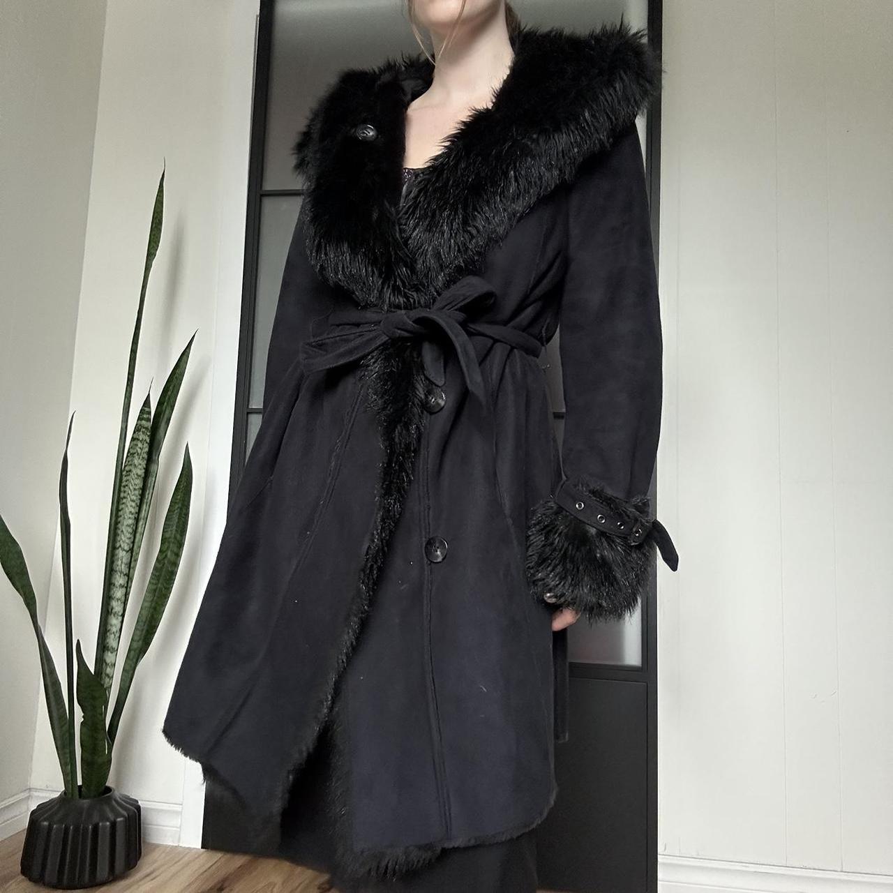 🖤 Gorgeous 1990s Vintage Armani Afghan Fur Interior... - Depop