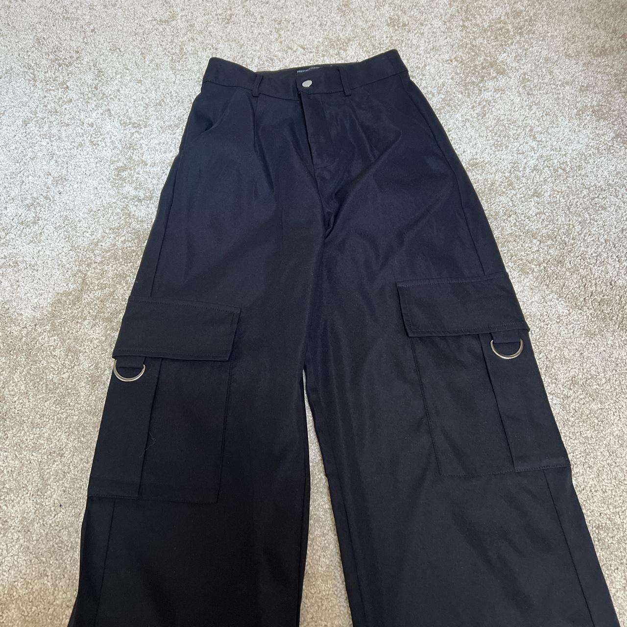 Black wide leg cargos from PLT Size 6 I have a... - Depop