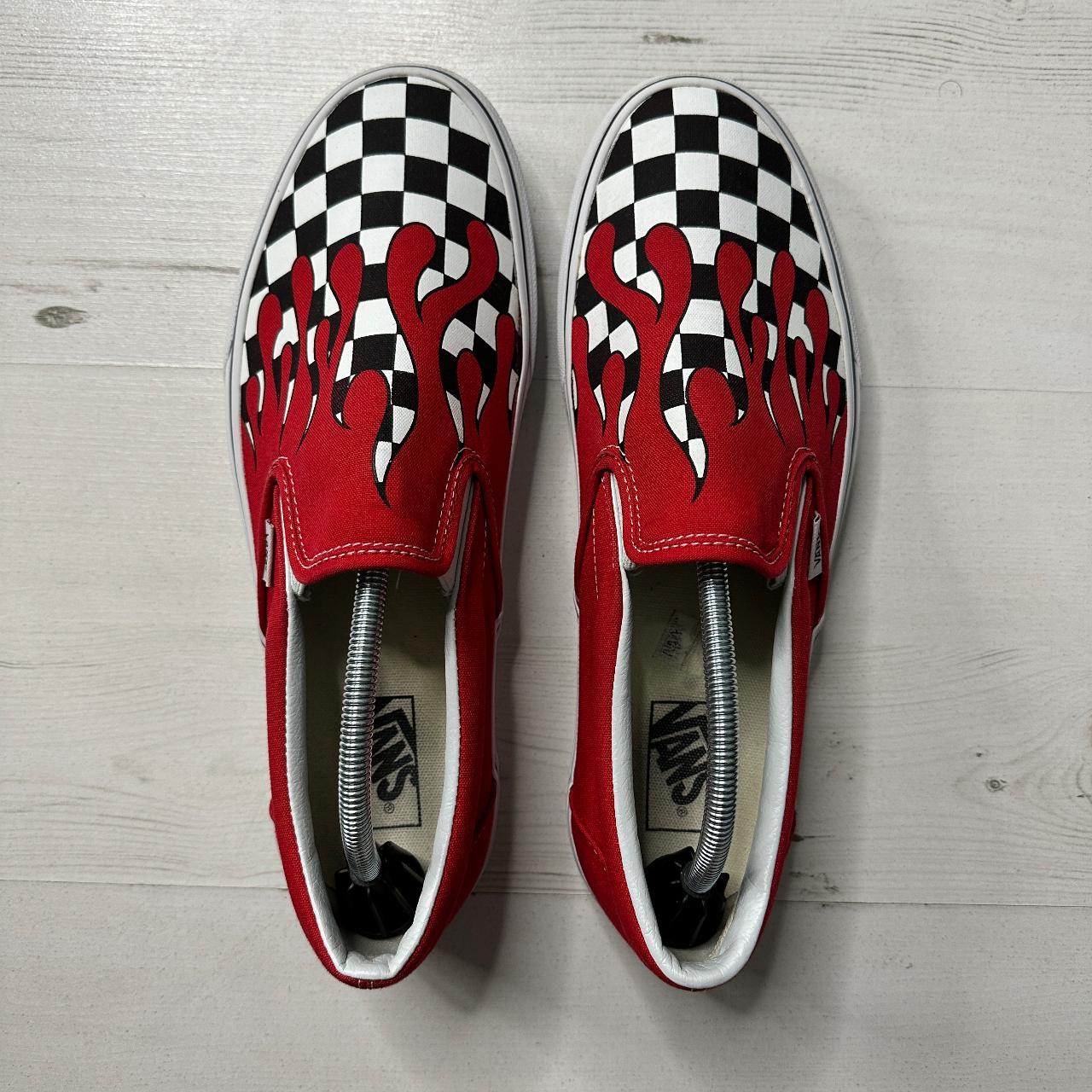 Checkerboard vans red drip hotsell