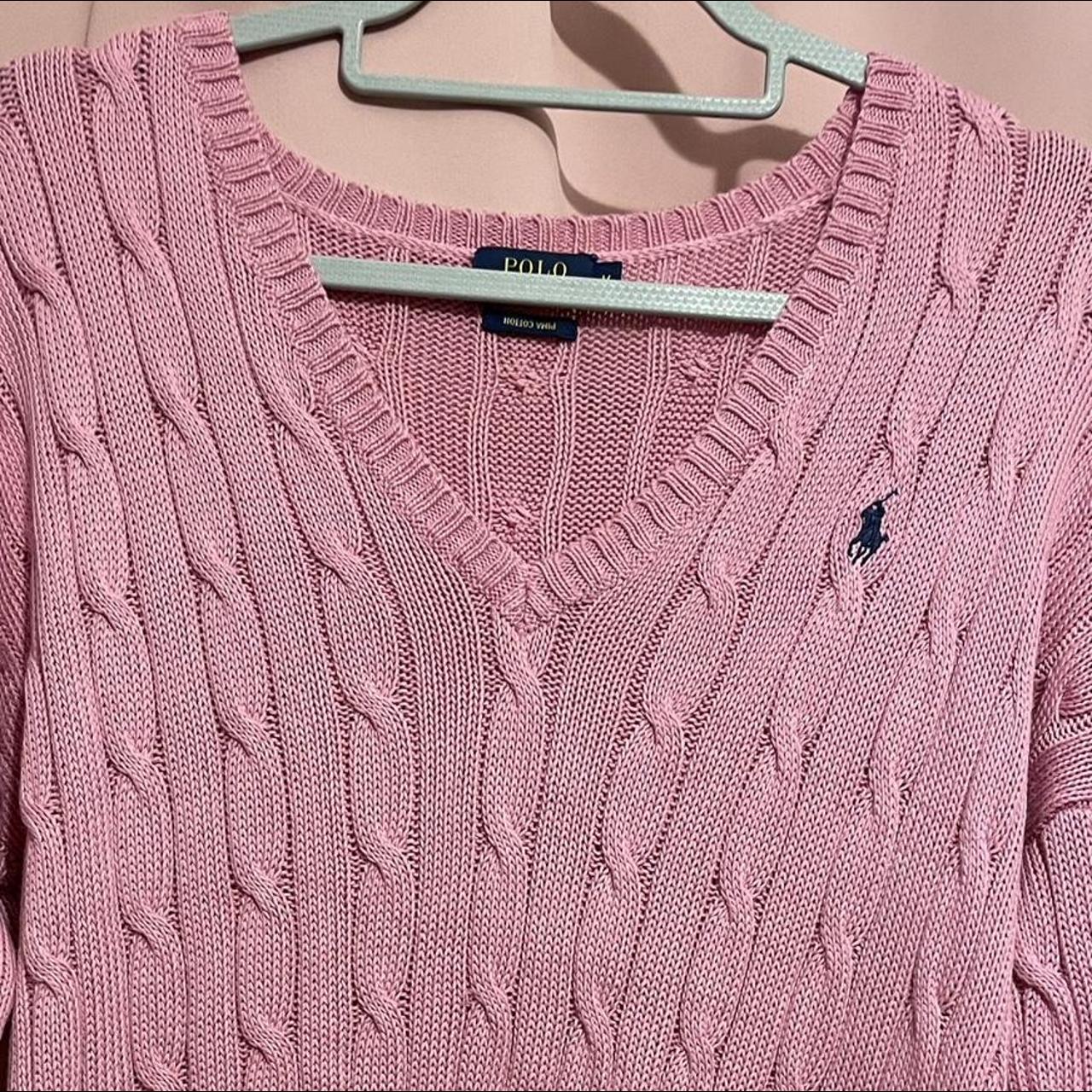 Pink Ralph lauren jumper - Depop