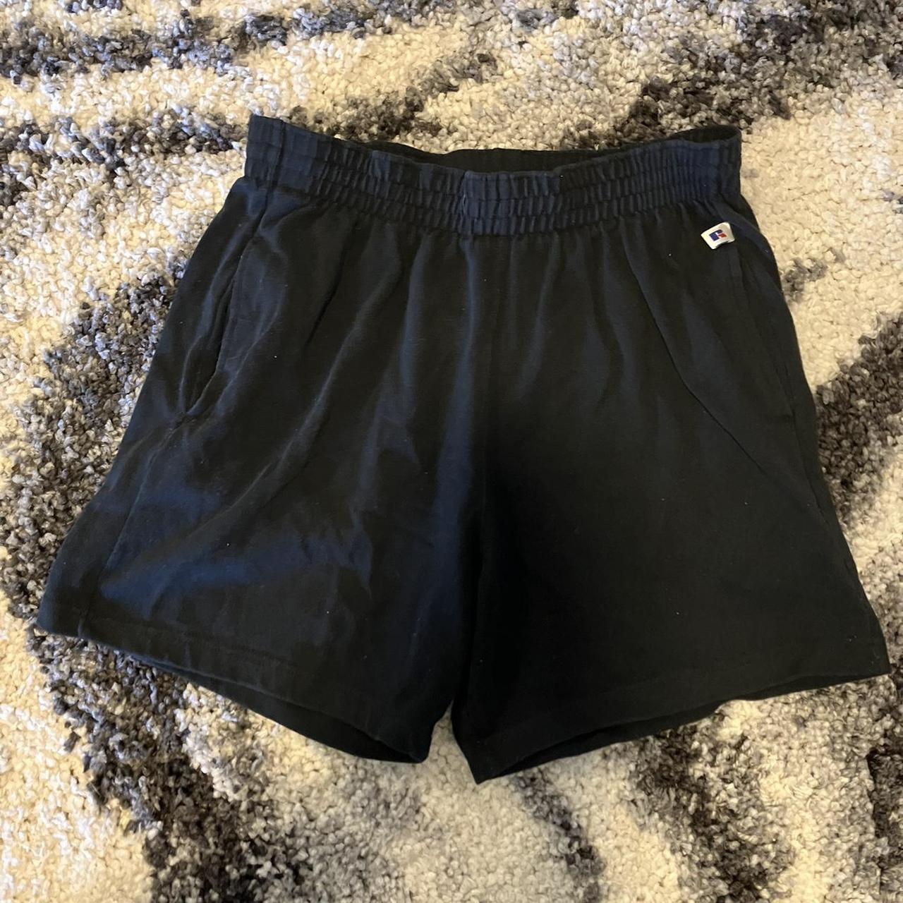 Vintage Russel Athletics Black Shorts These 90s... - Depop