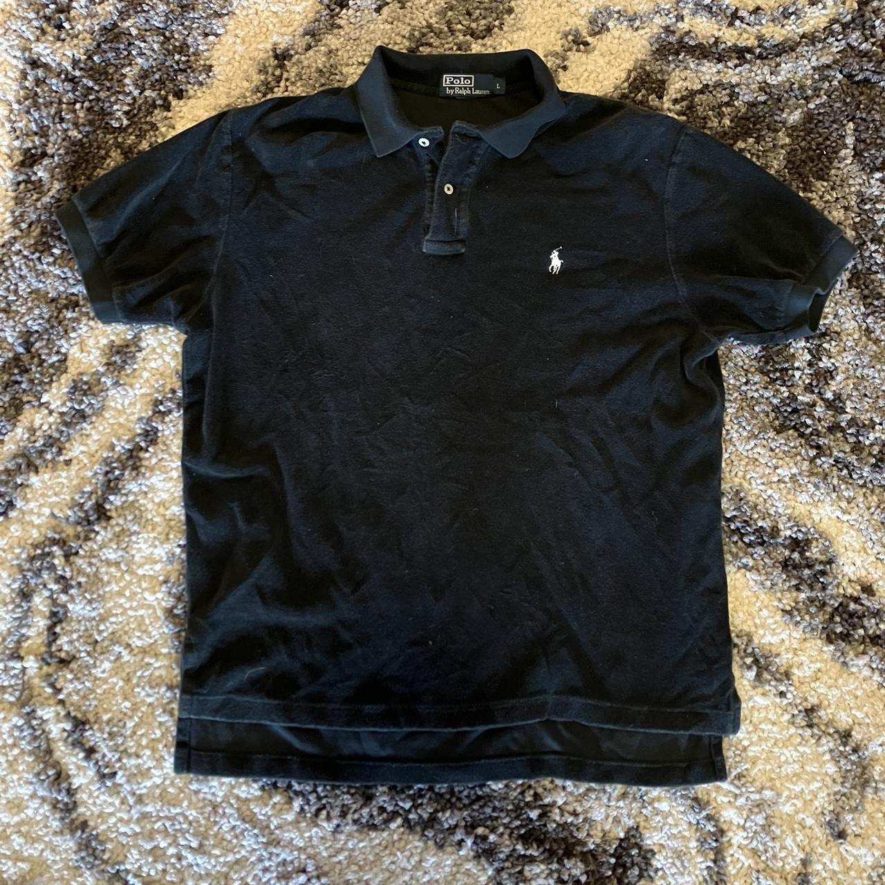 Y2K Black Fleece Polo Shirt This fluffy Polo is in... - Depop