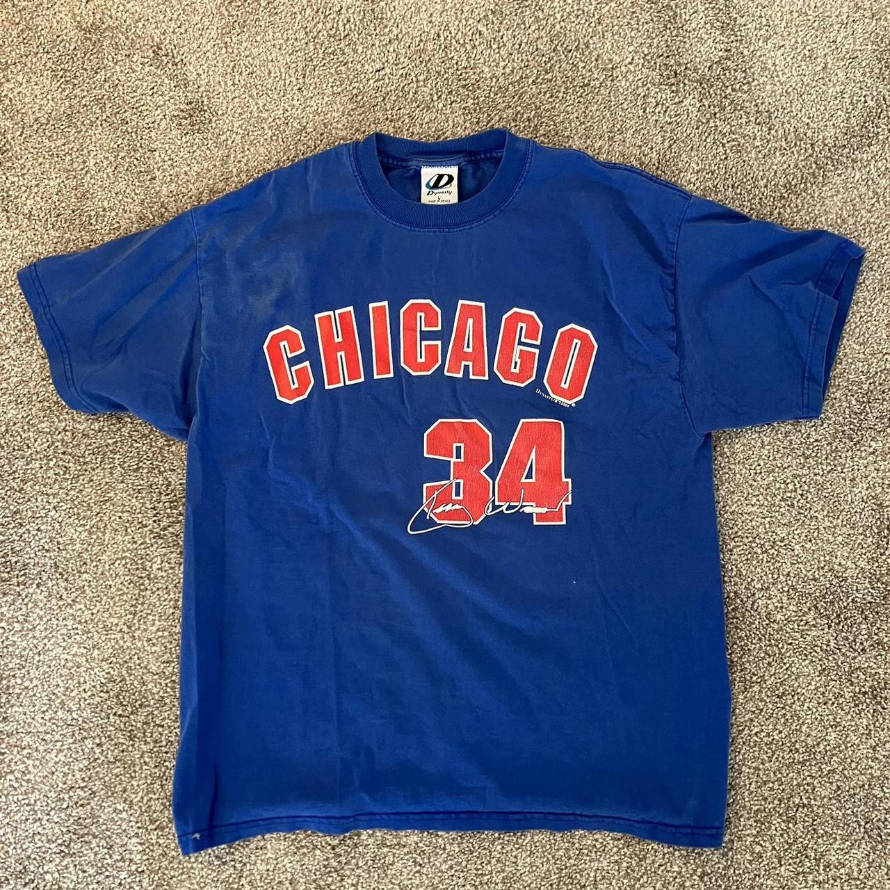 Y2K Chicago Cubs Blue Baseball Tee This Kerry Wood... - Depop