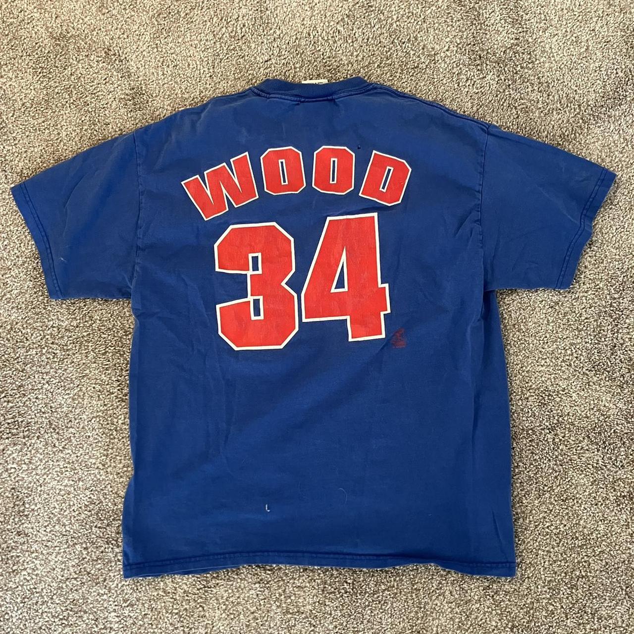 Y2K Chicago Cubs Blue Baseball Tee This Kerry Wood... Depop