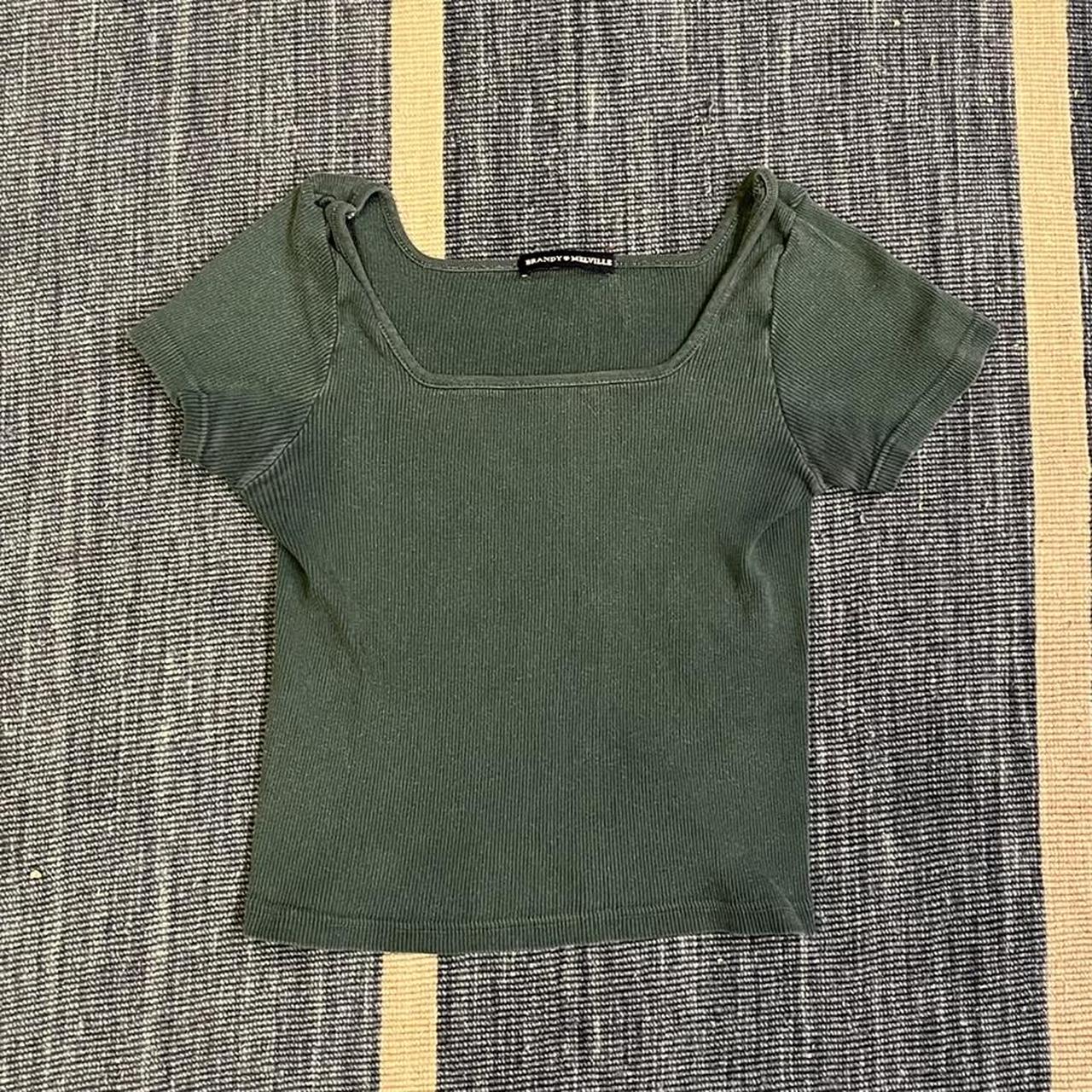 Brandy Melville Women's Green Croptop Depop