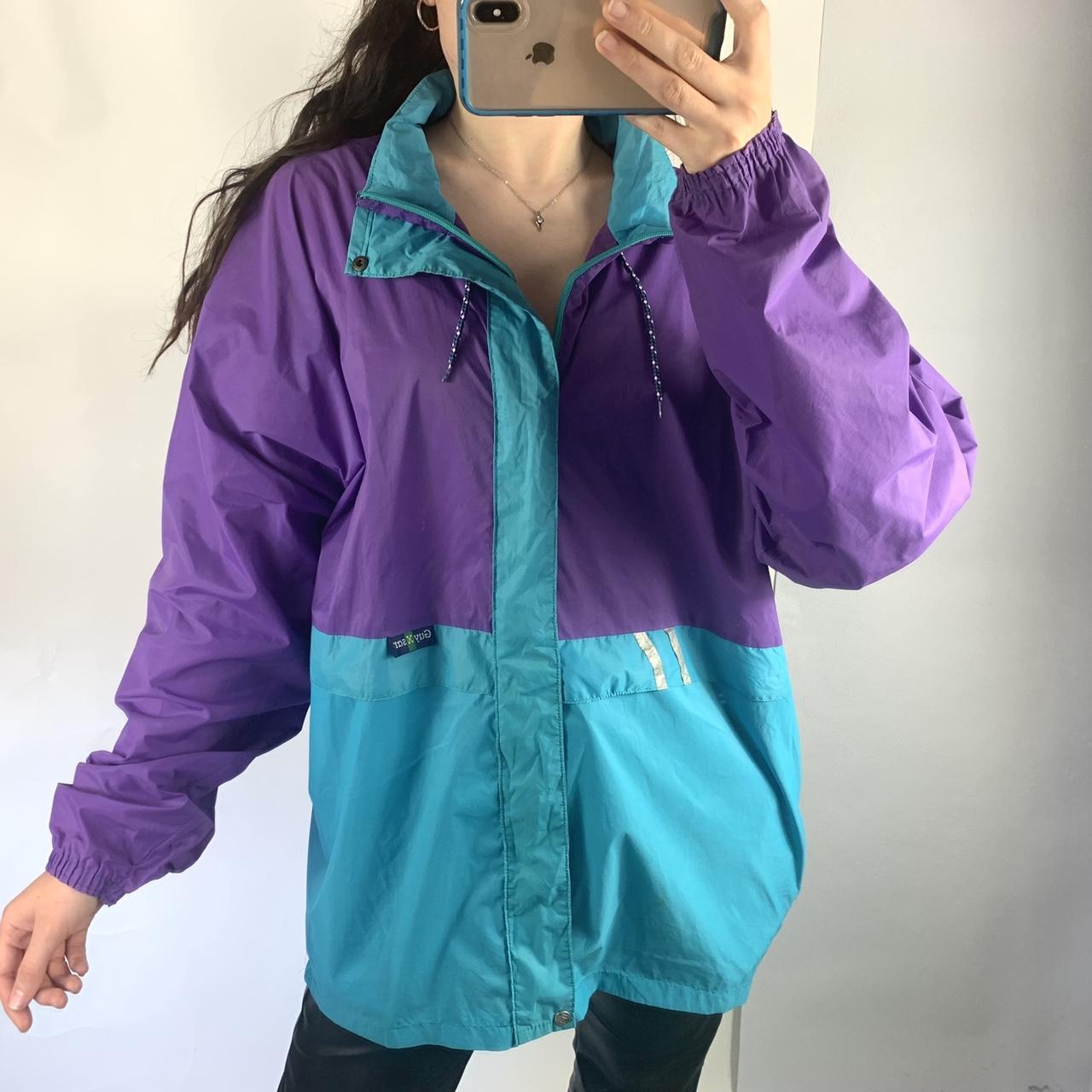 Women's Purple and Blue Coat | Depop