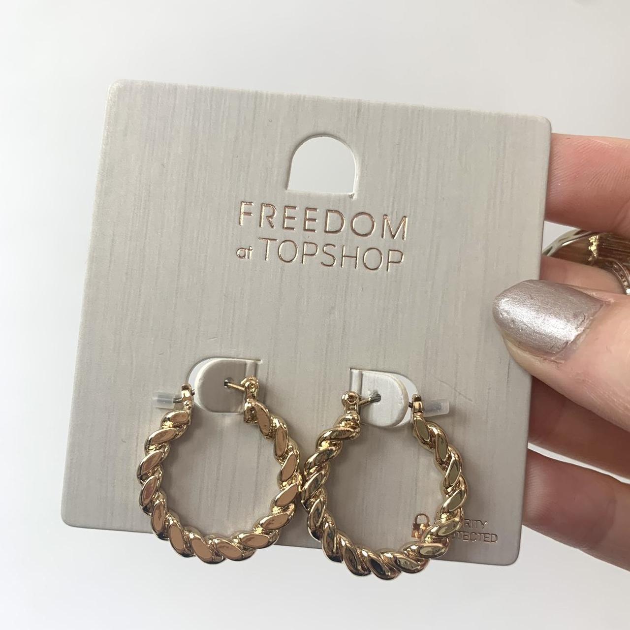 Topshop gold hot sale hoop earrings