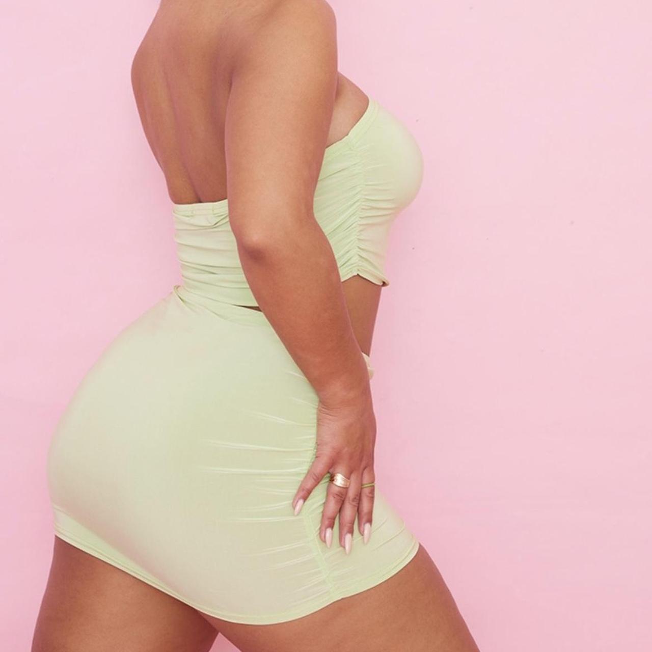 Lime green co ord set from pretty little thing. Only... Depop