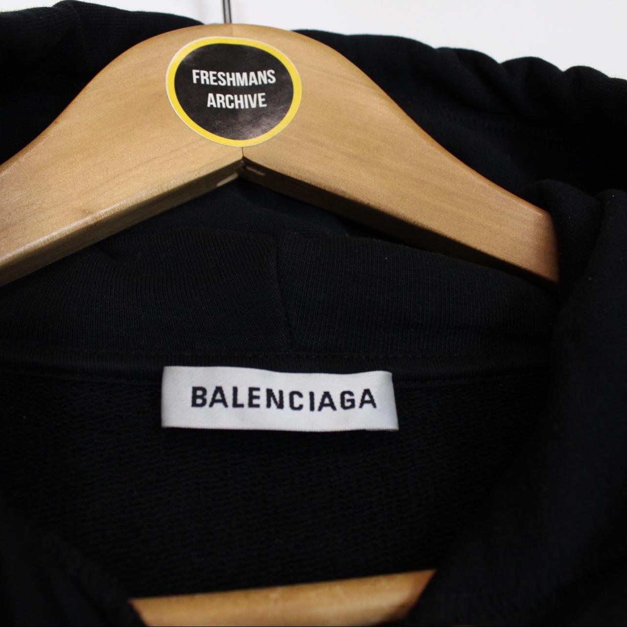 balenciaga black and white logo sweatshirt