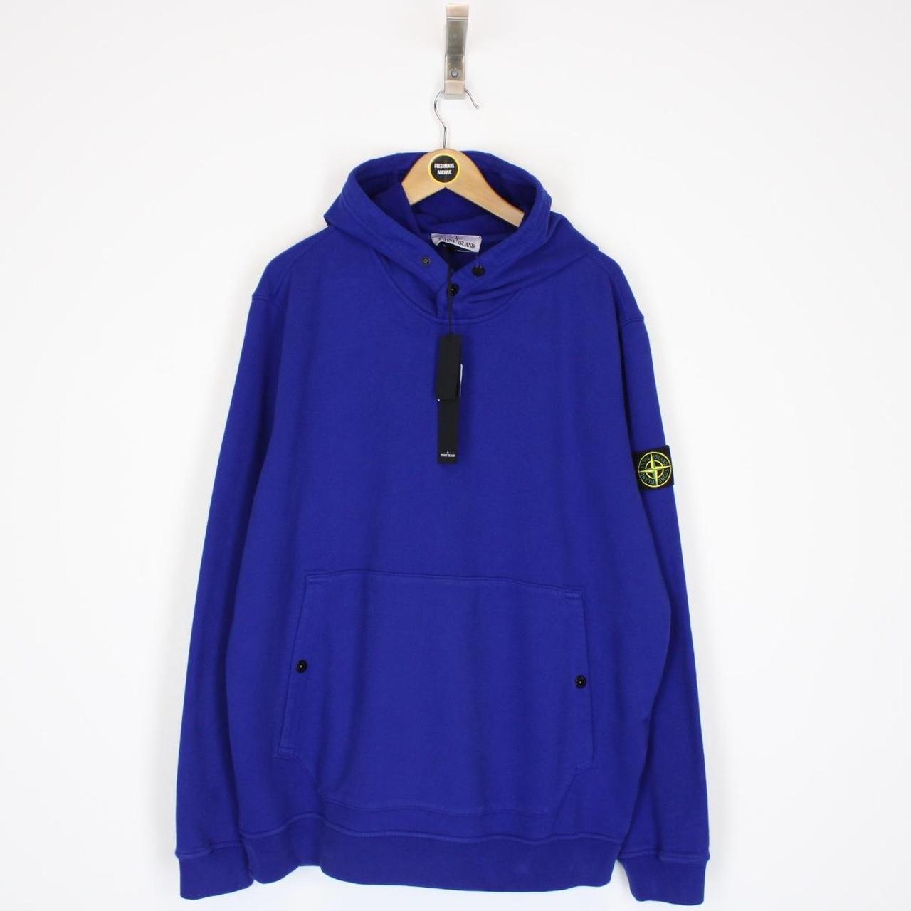 Stone Island AW 2023 Blue Pullover Hoodie Jumper Depop