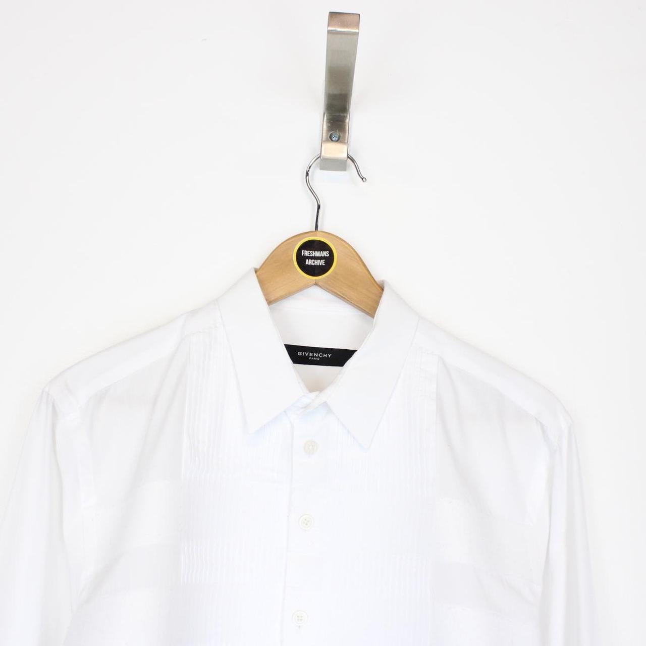 Givenchy Paris White Long Sleeve Cotton Shirt Size... - Depop