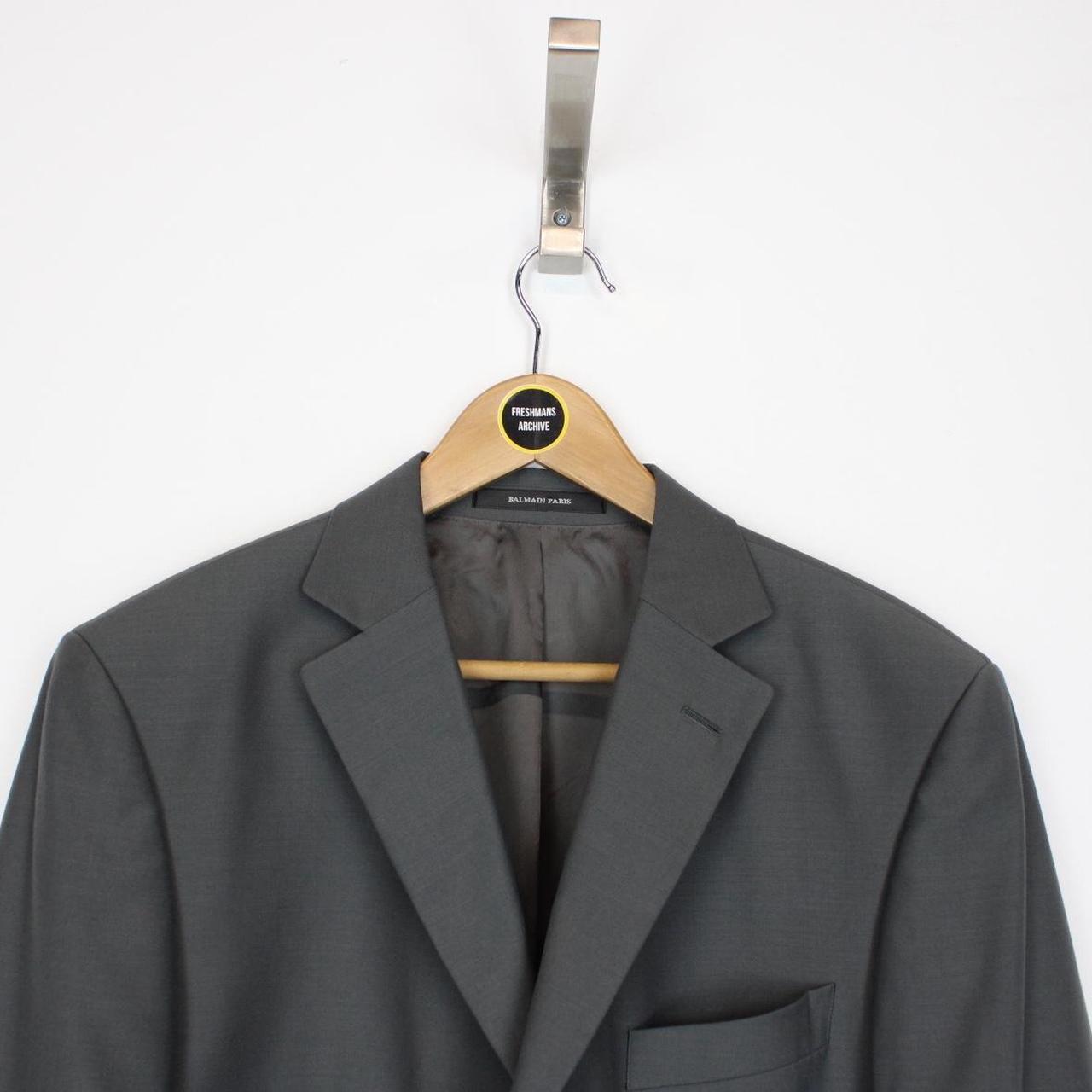 Vintage Balmain Paris Grey Wool Single Depop