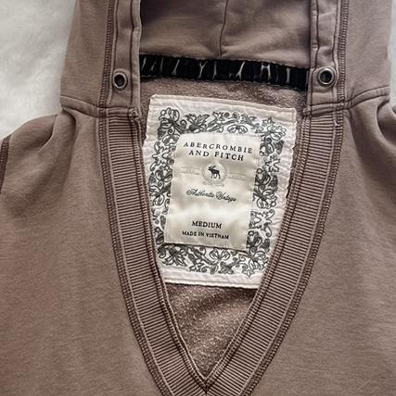 Abercrombie & Fitch Women's Tan and Brown Hoodie Depop