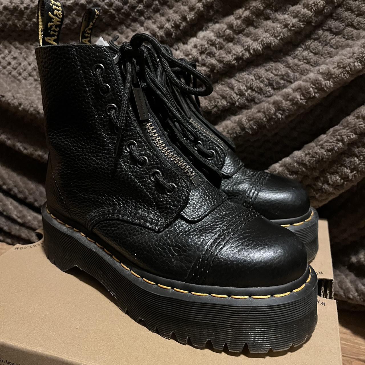 sinclair women's leather platform boots white