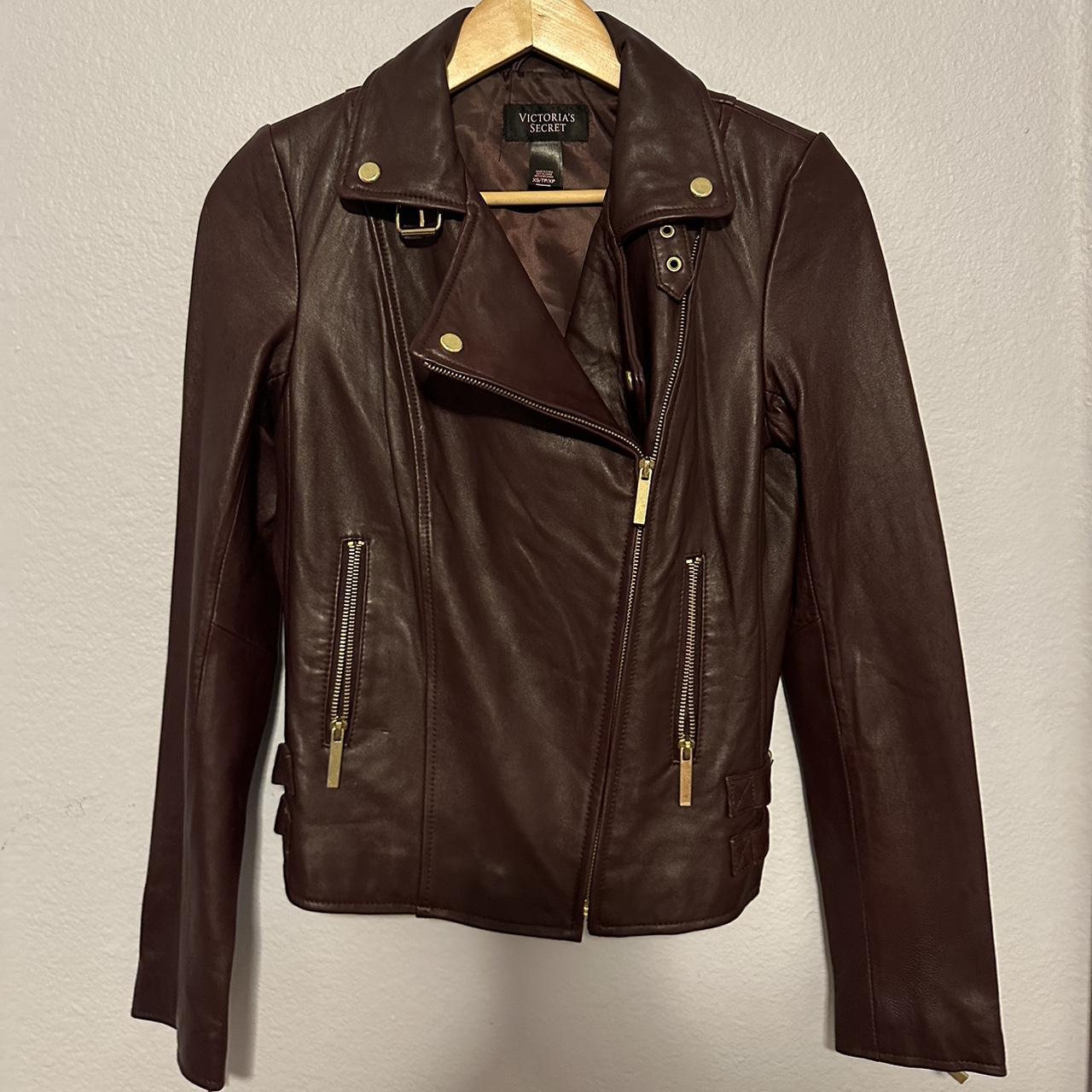 Victoria secret outlet leather motorcycle jacket