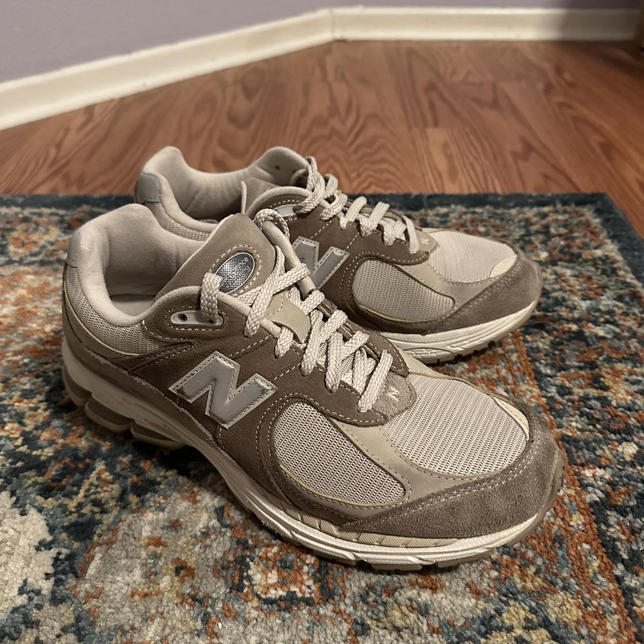 Grey and brown New Balance 2002r sneakers! In great... - Depop