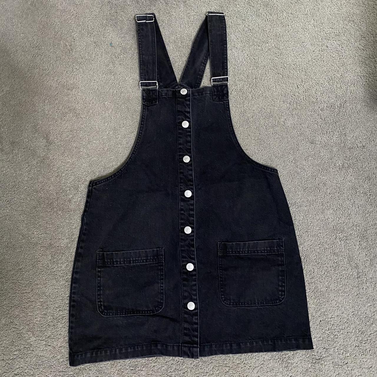 black denim overalls dress -super cute for Depop