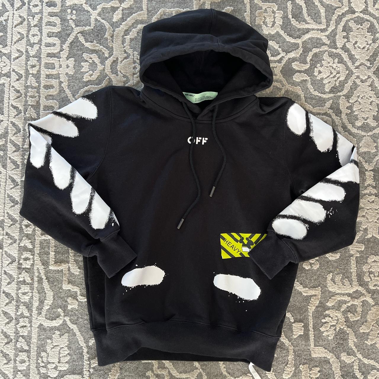 Off-White Men's Black and White Hoodie