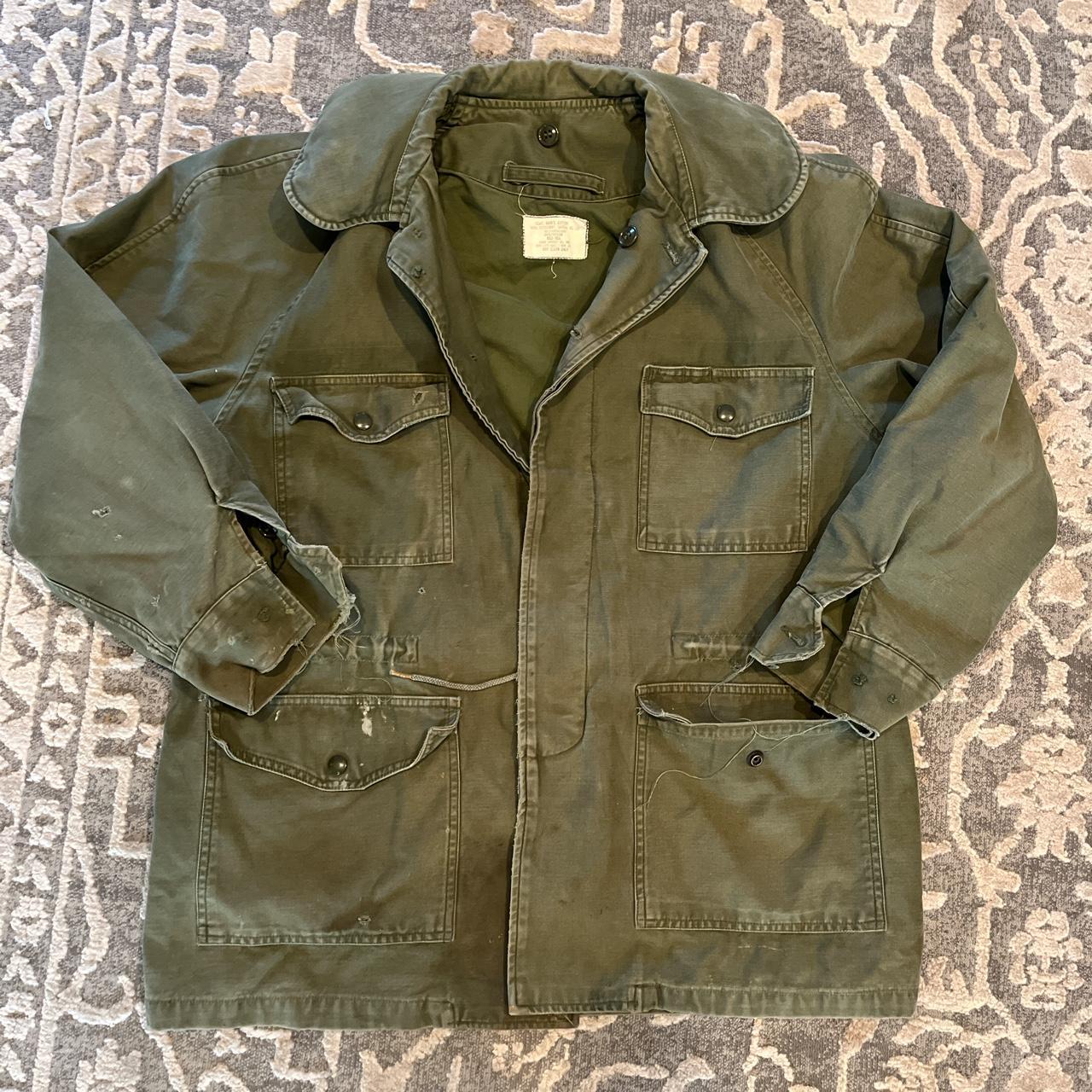 American Vintage Men's Green and Khaki Jacket | Depop