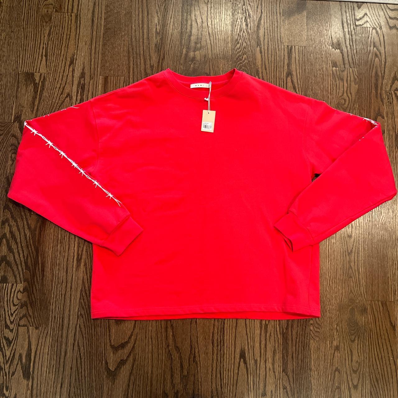 MNML Red CrewNeck DEADSTOCK Cropped Wide , Mens...