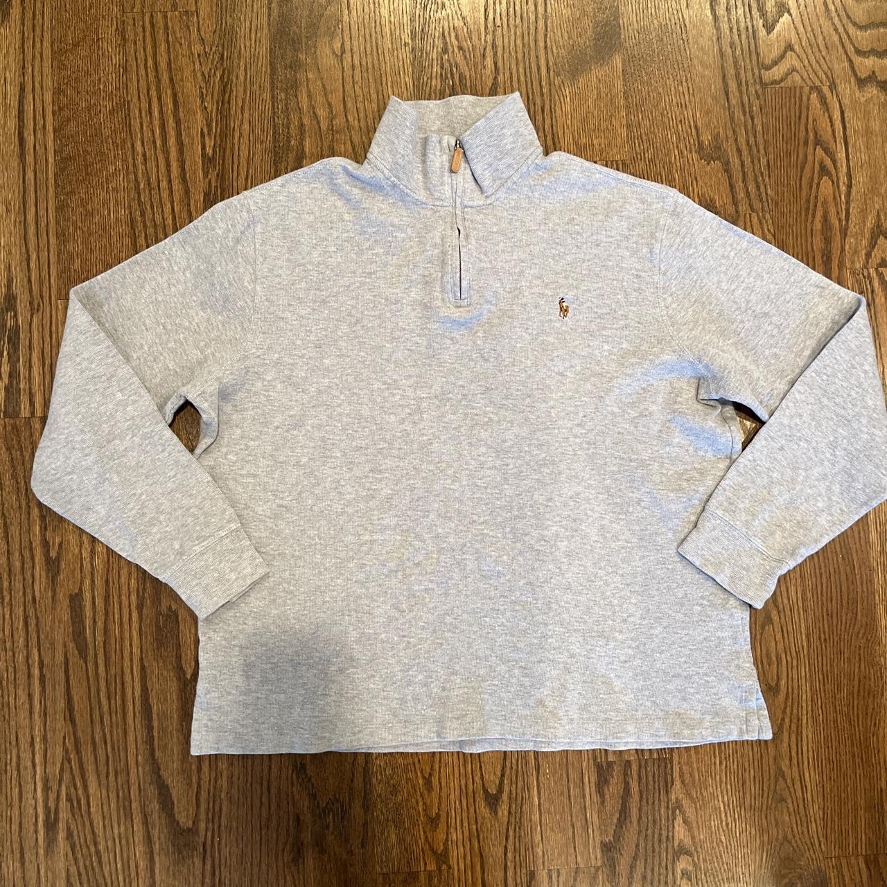 Polo Ralph Lauren Grey Quarter Zip Sweater Men’s... - Depop