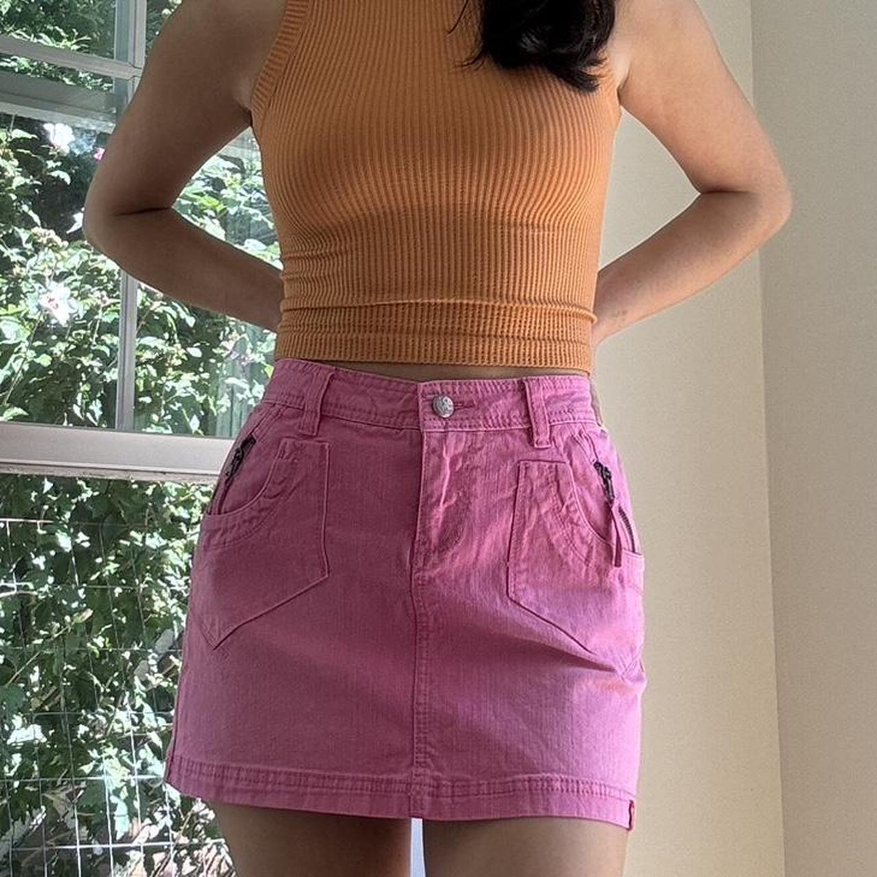 EDC by Espirit Hot Pink Denim Double Pocket