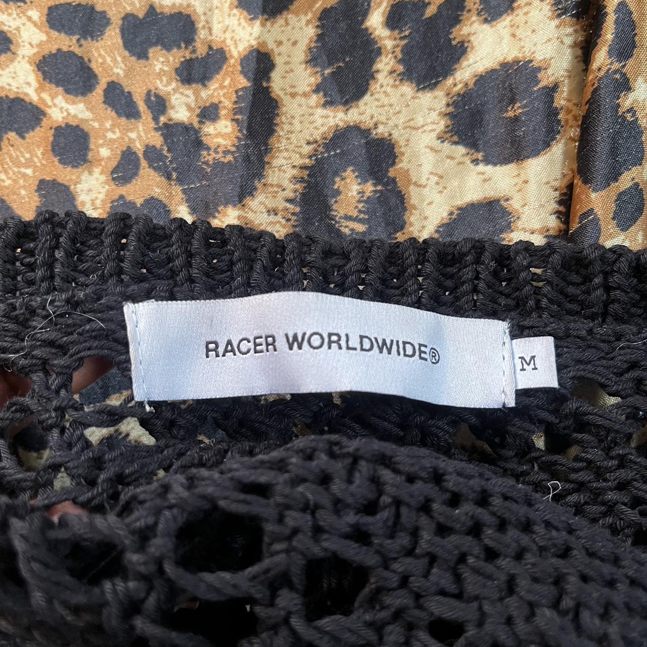 Racer Worldwide original black knit cross... - Depop