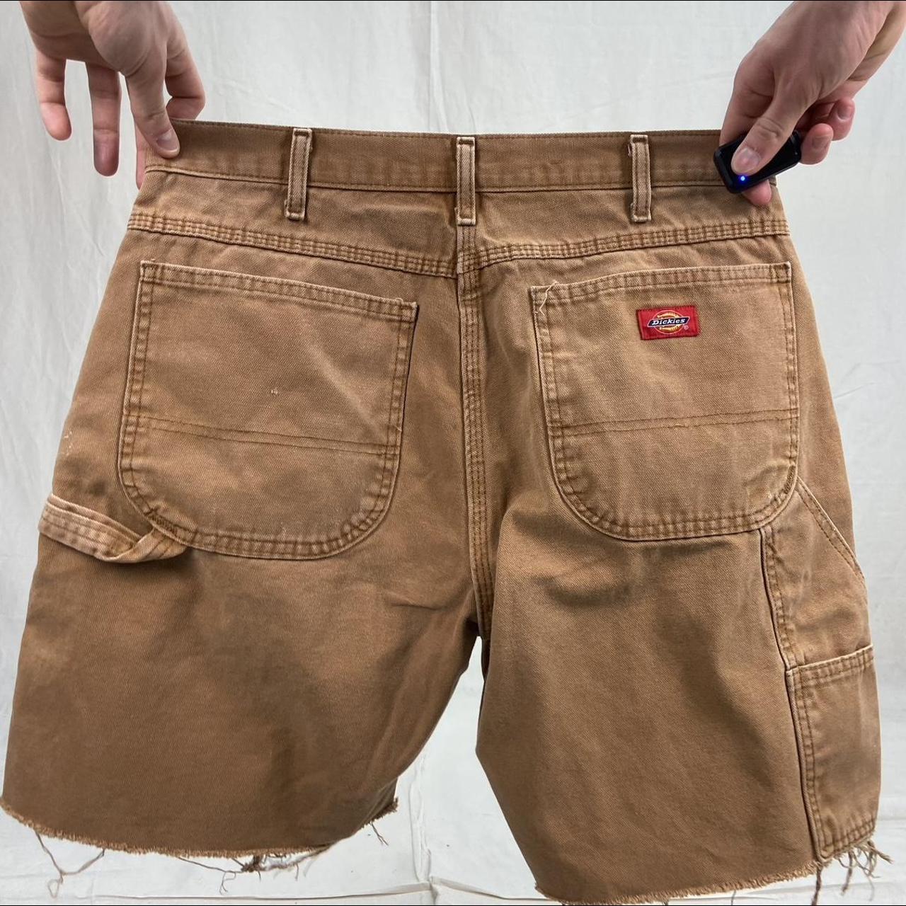 Dickies jorts Baggy fit tan brown wash denim... - Depop