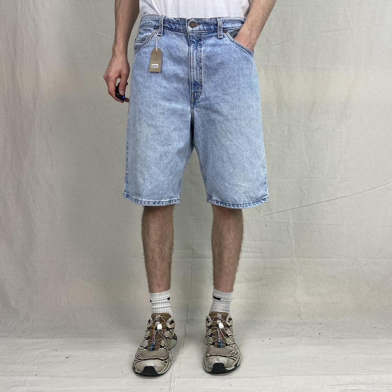 Levis Jorts Baggy Fit Light Blue Wash Denim Depop