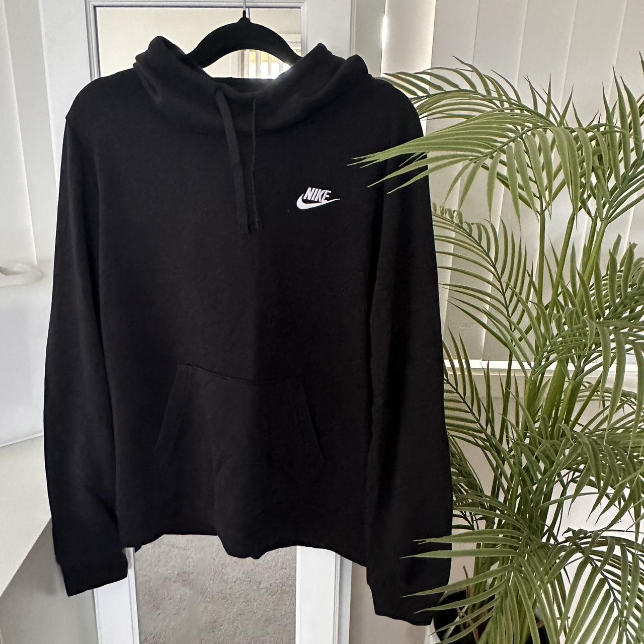 mens plain black nike hoodie