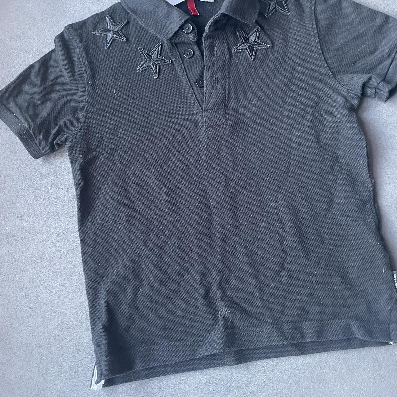 Givenchy star boys age polo t shirt black